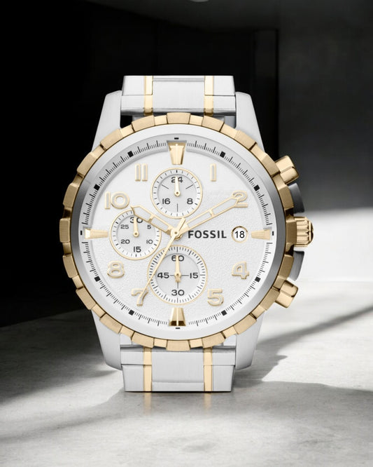 Fossil Analog White Dial Men's Watch