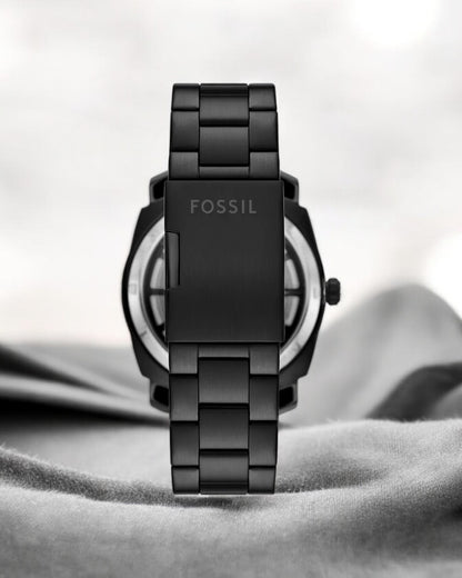 Fossil Automatic Black Stainless Steel Watch